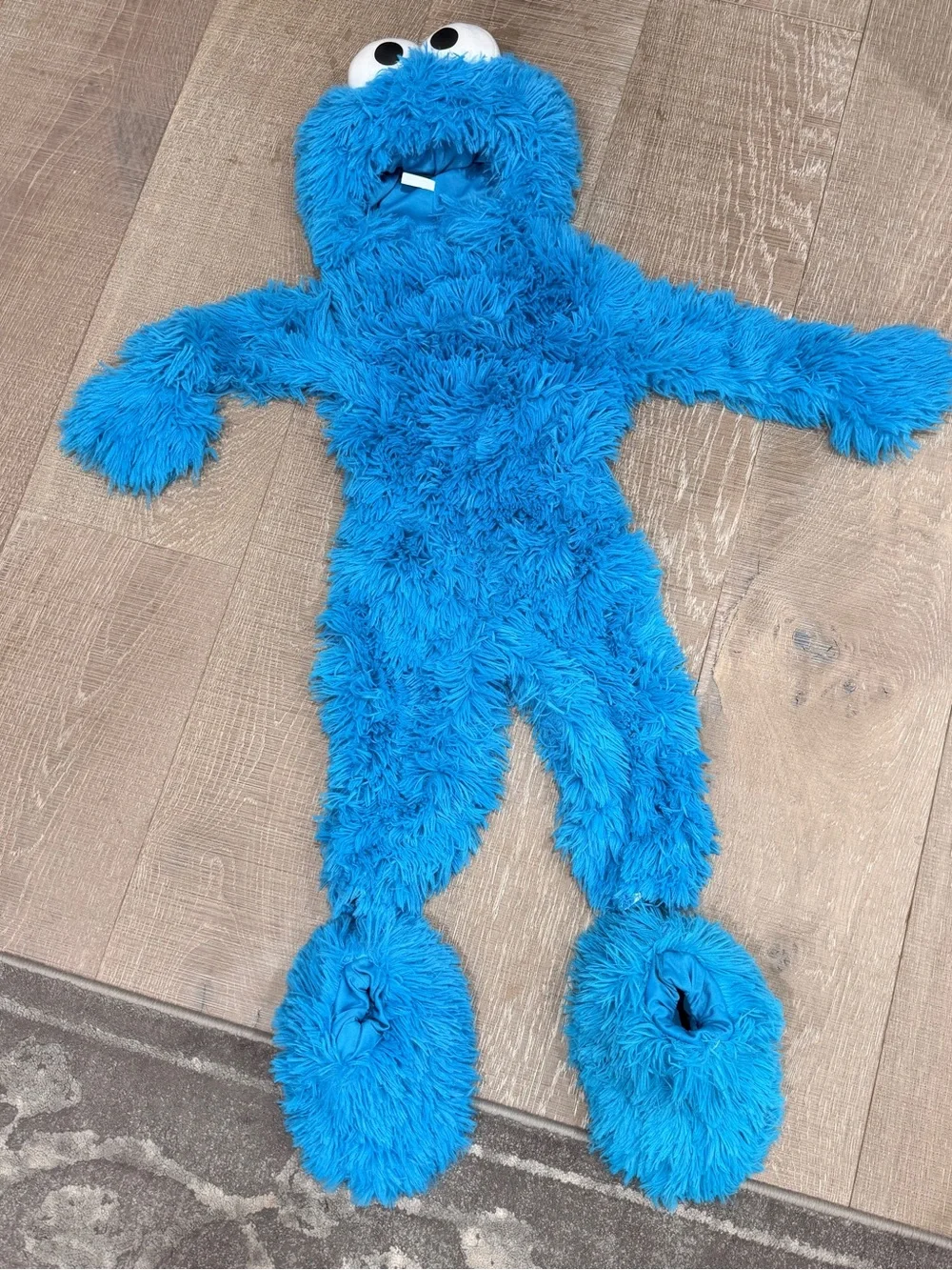 Disguise Bright Blue Cookie Monster Plush Costume - 2T